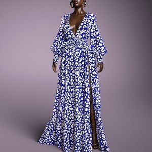 Hanifa Maxi Dress BLUE WHITE